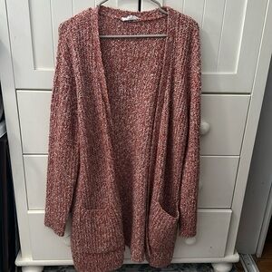 3/$20 ✨ BB Dakota Steve Madden Cardigan Size XL Salmon Orange and White